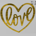 Love In Heart Design (2Pcs/Pkt) Acrylic Cutout