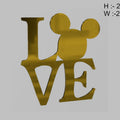 Love With Mickky (2Pcs/Pkt) Acrylic Cutout