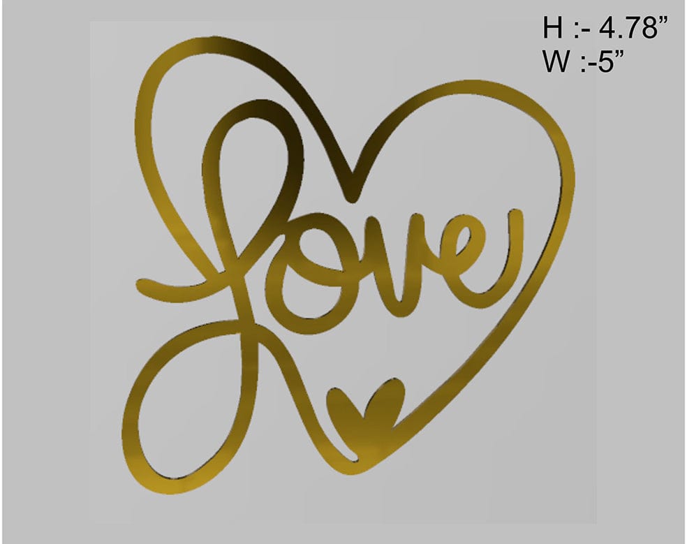 Love With Heart (2Pcs/Pkt) Acrylic Cutout