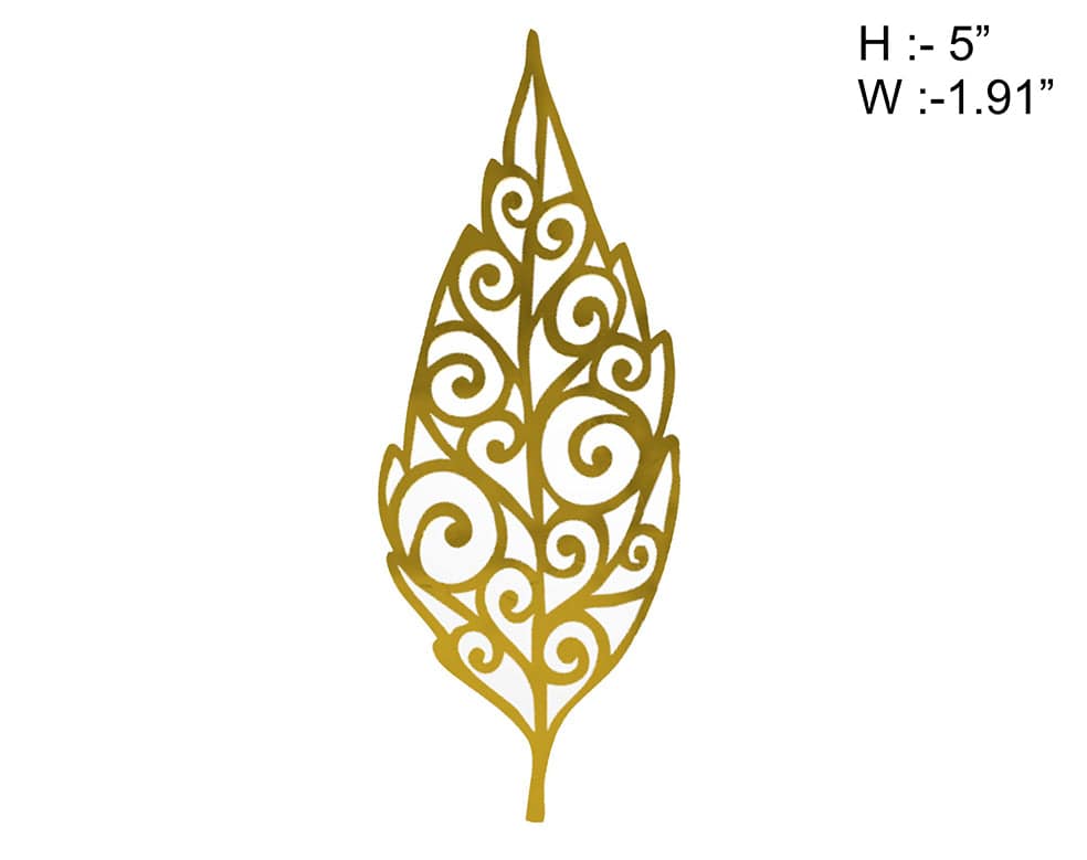 Designer Leaf (2Pcs/Pkt) Acrylic Cutout