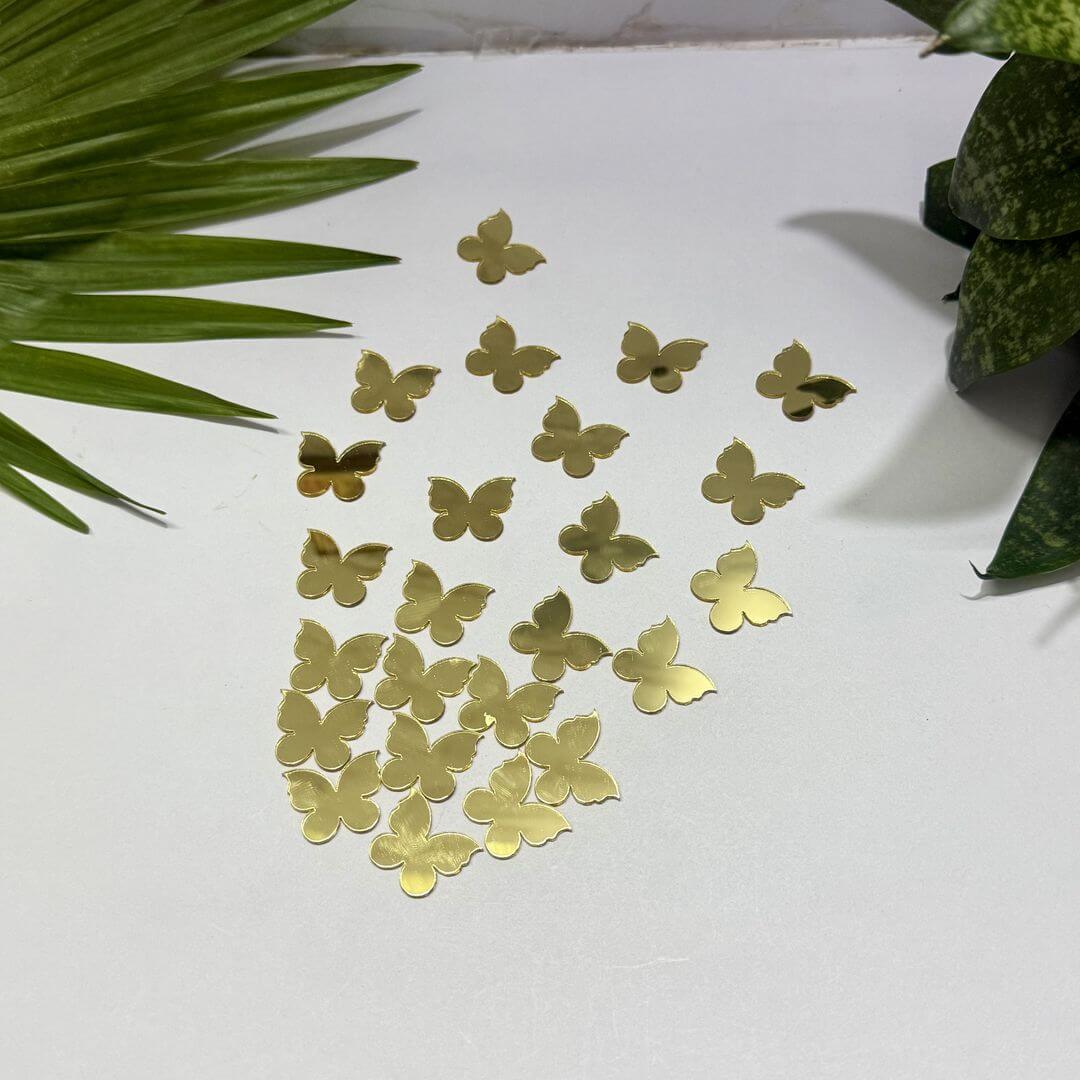 Butterfly Golden Acrylic Mirror