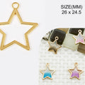 Gold Star Pendant Bezel Bz061