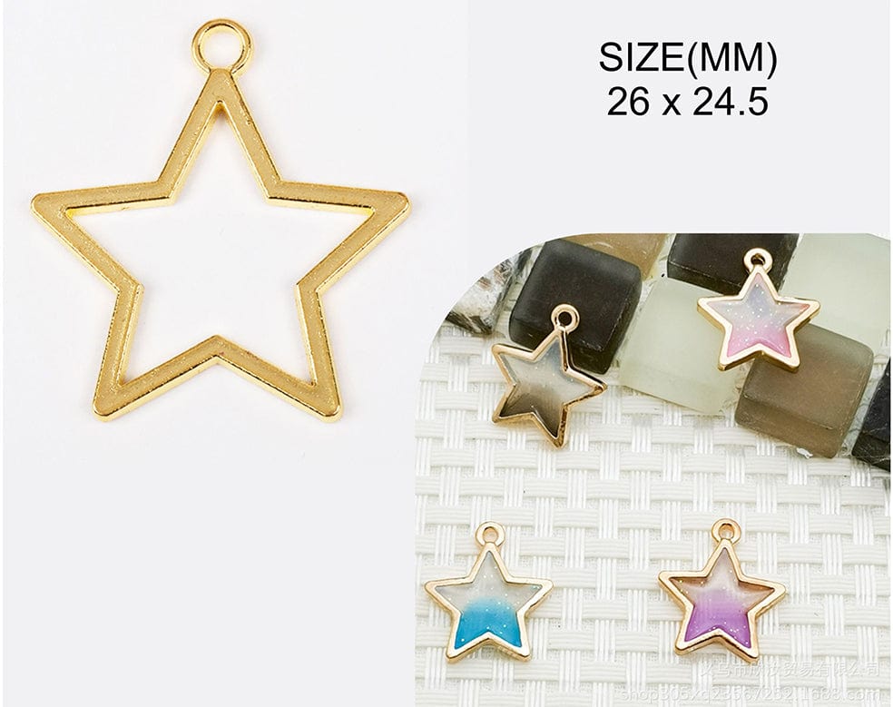 Gold Star Pendant Bezel Bz061