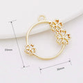 Gold Three Flower Round Bezel Bz063