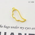 Gold Feather Bezels Bz069