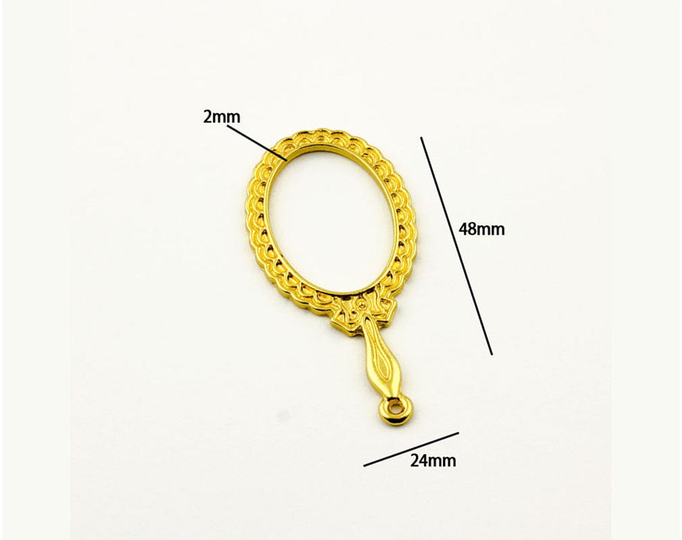 Gold Hand Mirror A Bezels Bz072