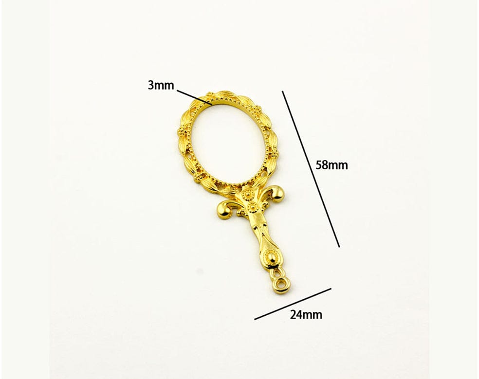 Gold Hand Mirror C Bezels Bz074
