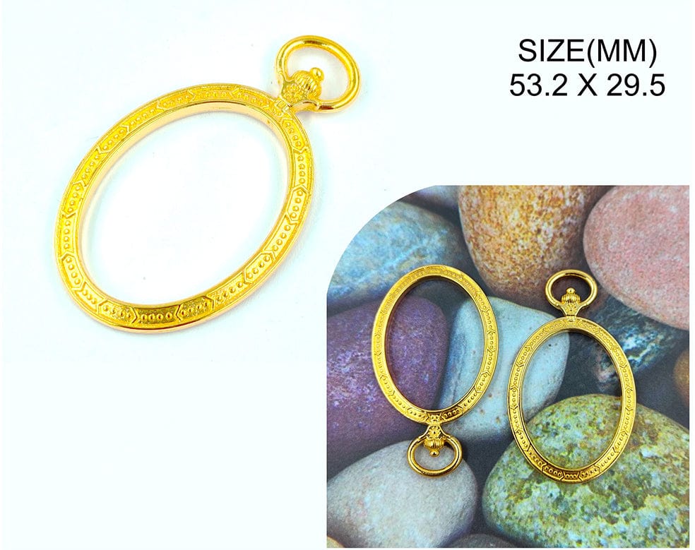 Gold Oval Photo Frame Bezels Bz080