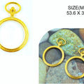 Gold Round Photo Frame Bezels Bz081