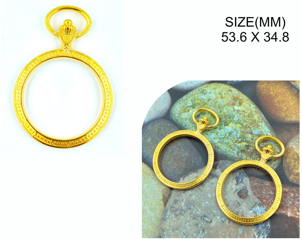 Gold Round Photo Frame Bezels Bz081