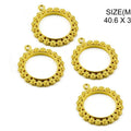Gold Flower Round Frame Bezels Bz085