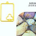 Gold Pendant Frame With Clubs Bezels Bz089