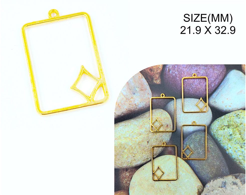 Gold Pendant Frame With Diamond Bezels Bz090