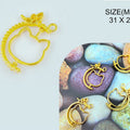 Gold Cat Rotating Pendant Bezels Bz094