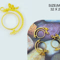 Gold Round Rotating Pendant Bezels Bz095