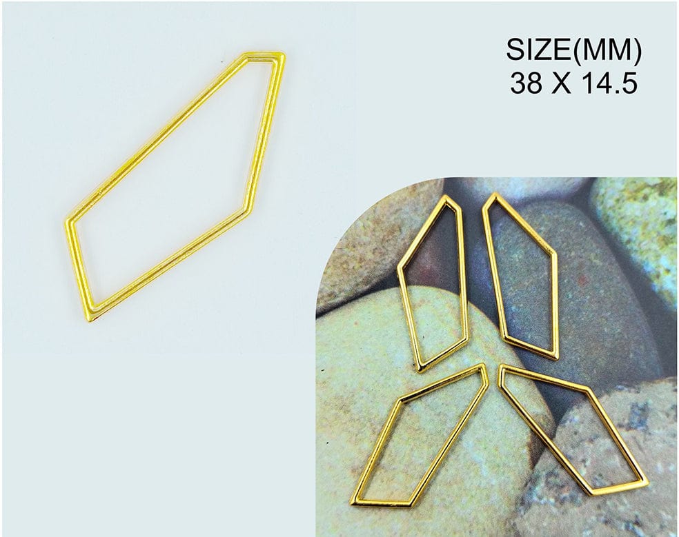 Gold Stone Pendant Bezels Bz099