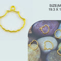 Gold Shell Stone Pendant Bezels Bz101
