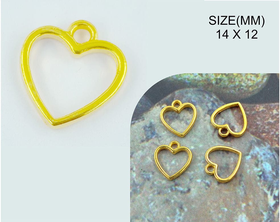 Gold Heart Penfant Bezels Bz102