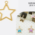 Gold Star Pendant Bezels Bz103