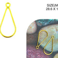 Gold Water Drop Pendant Bezels Bz105