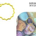 Gold Zig-Zag Ring Pendant Bezels Bz106
