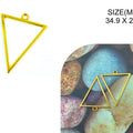 Gold Triangle Shape Pendant Bezels Bz107