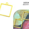 Gold Square Pendant Bezels Bz108