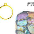 Gold Round Shape Pendant Bezels Bz109