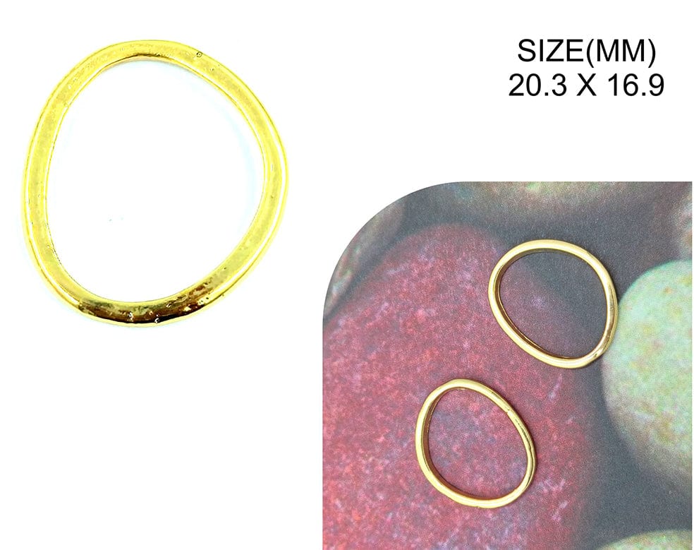 Gold Pebble Pendant Bezels Bz113