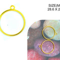 Gold Small Round Shape Pendant Bezels Bz114