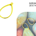 Gold Drop Shape Pendant Bezels Bz115