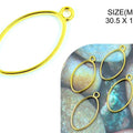 Gold Oval Shape Pendant Bezels Bz116