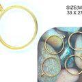 Gold Round With Side Faceing Hole Bz118