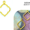 Gold Designer Drop Pendant Bezels Bz120