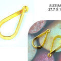 Gold Deep Drop Pendant Bezels Bz121