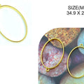 Gold Oval Pendant Bezels Bz123