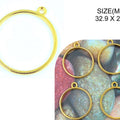 Gold Round Pendant Bezels Bz124
