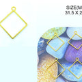 Gold Diamond Shape Pendant Bezels Bz126