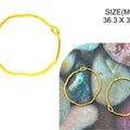 Gold Agate Round Pendant Bezels Bz127