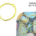 Gold Designer Agate Round Pendant Bezels Bz129