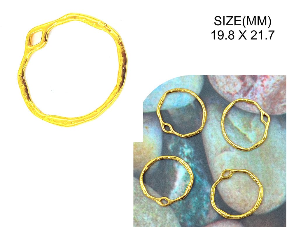 Gold Agate Round Shape Bezels Bz132