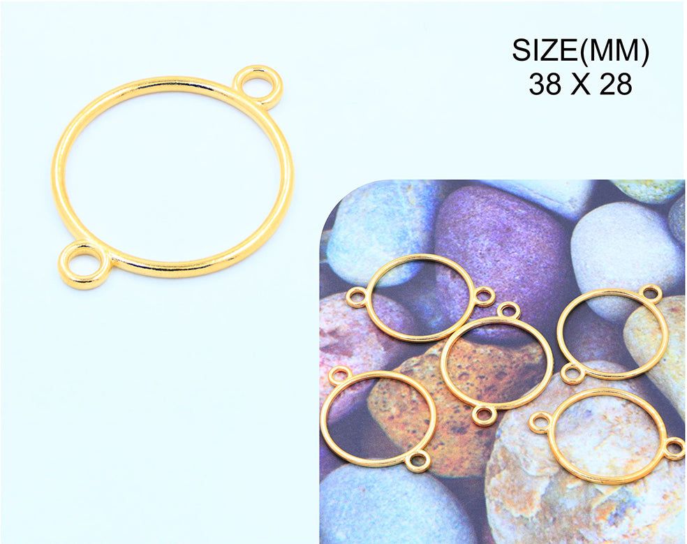 Gold Round Rakhi & Bracelet Bezel