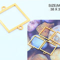 Gold Square Rakhi & Bracelet Bezel