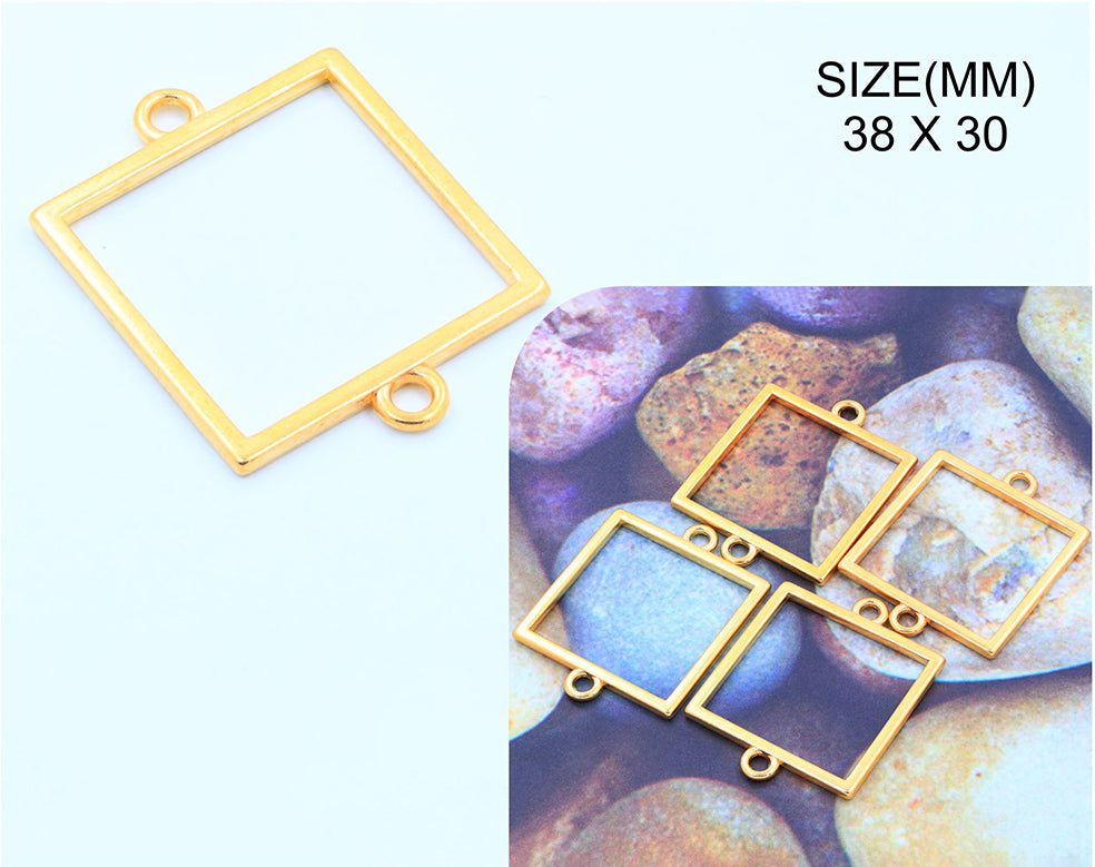 Gold Square Rakhi & Bracelet Bezel