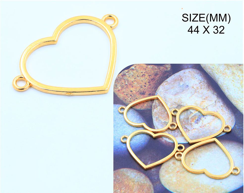 Gold Heart Rakhi & Bracelet Bezel