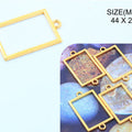 Gold Rectangle Rakhi & Bracelet Bezel