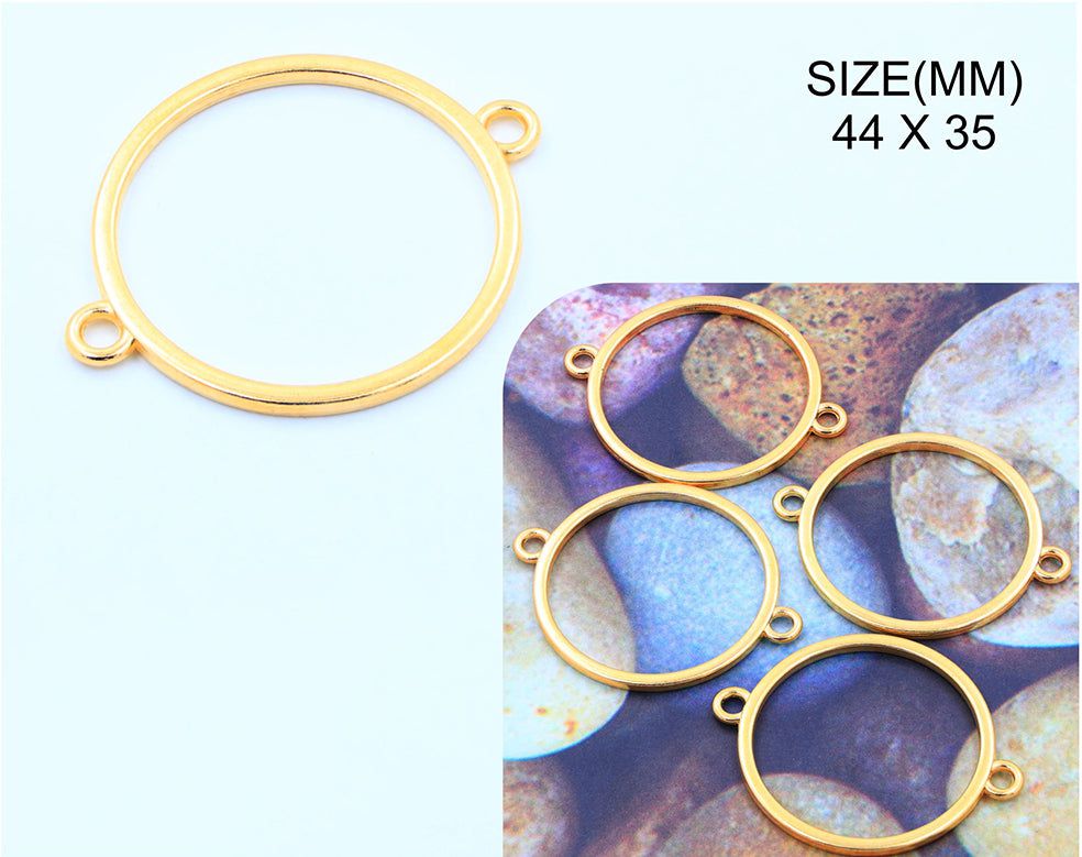 Gold Round Rakhi & Bracelet Bezel