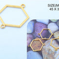 Gold Hexagon Rakhi & Bracelet Bezel