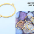 Gold Round Rakhi & Bracelet Bezel