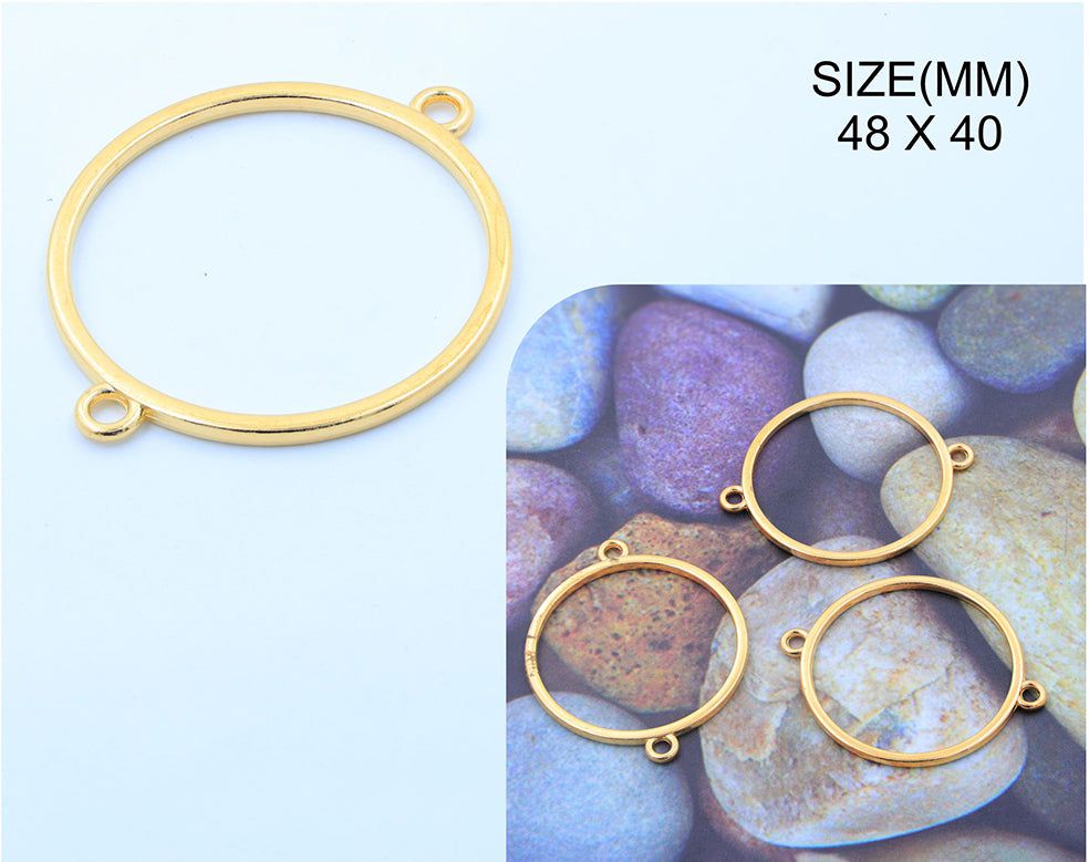 Gold Round Rakhi & Bracelet Bezel